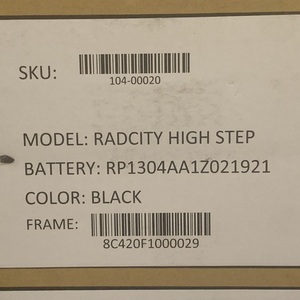 Rad Power Bikes RadCity Electric Commuter Bike Version 4 Black