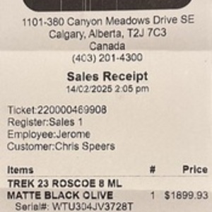 2024 Trek Roscoe 8 Black and Green