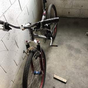 2003 Iron Horse Bikes Sinister DX Silver, gray or bare metal, Black, and Red