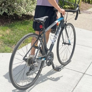 2017 Trek Domane AL 3 Silver, gray or bare metal and Blue