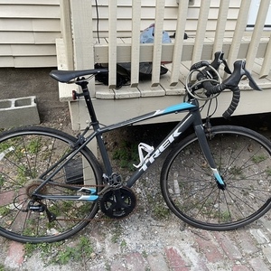 2017 Trek Domane AL 3 Silver, gray or bare metal and Blue