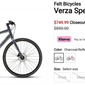 Felt Verza Speed 40 Model Silver, gray or bare metal