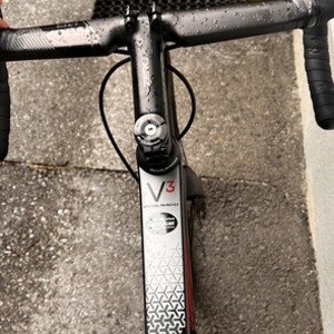 Colnago V3 Black, Red, and Silver, gray or bare metal