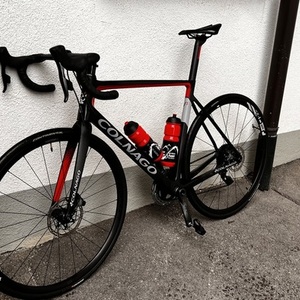Colnago V3 Black, Red, and Silver, gray or bare metal