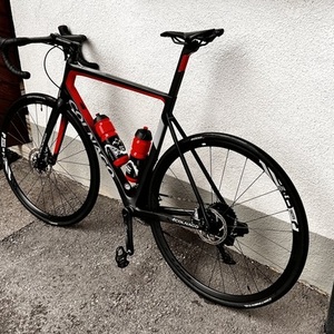 Colnago V3 Black, Red, and Silver, gray or bare metal