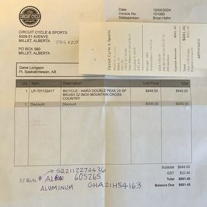 2024 Haro AL6000 Silver, gray or bare metal