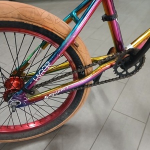 Hyper Bmx Purple, Orange, and Pink