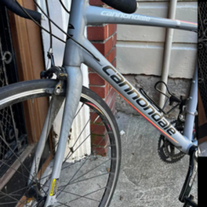 2015 Cannondale Silver, gray or bare metal, Pink, and Orange