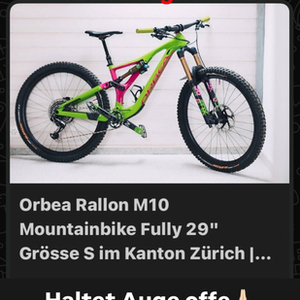 2019 Orbea Rallon M10 Green and Pink