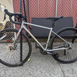 2024 Marin Bikes Nicasio Silver, gray or bare metal and Yellow or Gold