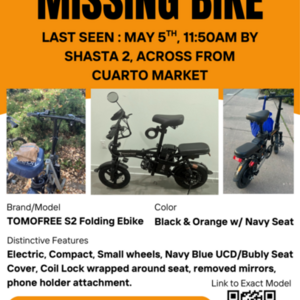 2025 TOMOFREE TOMOFREE S2 Folding Bike Black and Orange