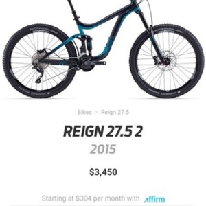 2015 Giant Reign 2 Black