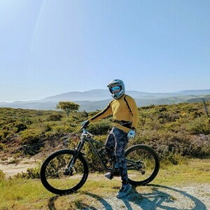 2022 Specialized Status 160 Silver, gray or bare metal and Blue