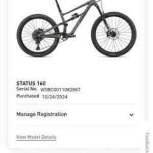 2022 Specialized Status 160 Silver, gray or bare metal and Blue