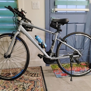 Diamondback T6 6061 Aluminum frame with Aluminum ... Silver, gray or bare metal