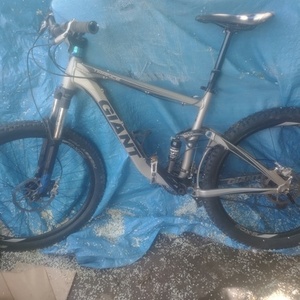 2012 Giant Trance X4 Silver, gray or bare metal and Blue