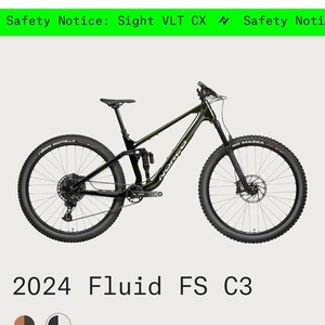 2024 Norco Bikes Fluid FS C3 Black