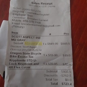 2025 SCOTT Aspect Silver, gray or bare metal