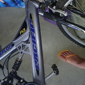 Pacific Cycle Exploit fv3 Silver, gray or bare metal and Blue