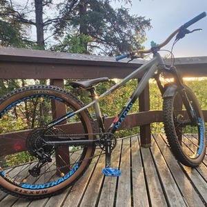 2023 Marin Bikes San Quentin 1 Silver, gray or bare metal, Black, and Blue