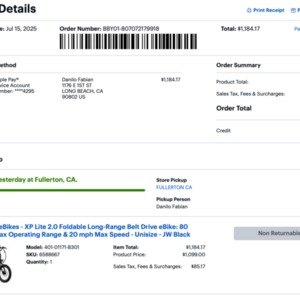 2024 Lectric eBikes XP Lite 2.0 Black