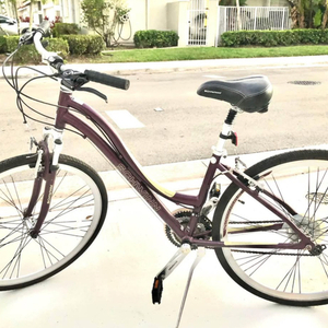 2013 Schwinn Trailway Step-Through Hybrid, Purple and Yellow or Gold