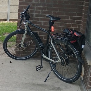 2022 Rad Power Bikes Radmisson 1 Black and Silver, gray or bare metal