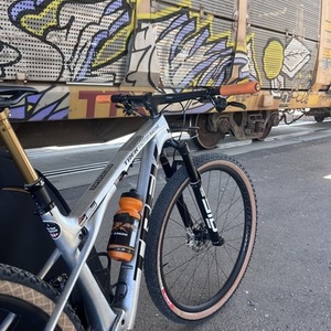 2024 Trek Supercaliber Silver, gray or bare metal and Black
