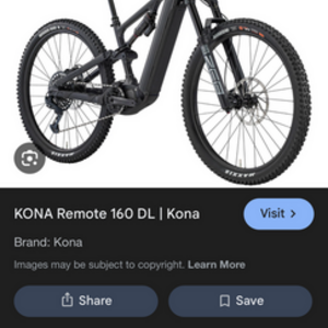 2023 Kona Kona Remote 160 DL Black