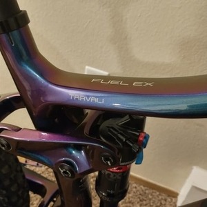 2020 Trek Fuel EX 9.8 Blue, Green, and Purple