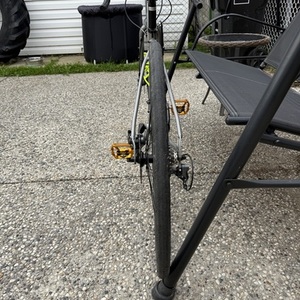 2024 Marin Bikes Nicasio Silver, gray or bare metal and Yellow or Gold