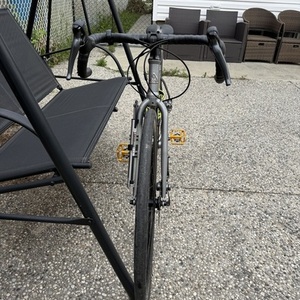 2024 Marin Bikes Nicasio Silver, gray or bare metal and Yellow or Gold