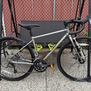 2024 Marin Bikes Nicasio Silver, gray or bare metal and Yellow or Gold