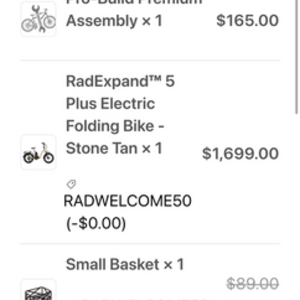 2025 Rad Power Bikes RadExpand 5 Plus electric folding bik... Yellow or Gold