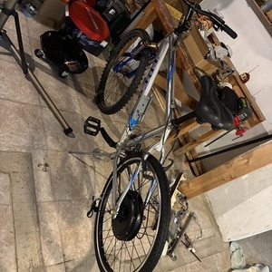 2004 Trek 4100 Blue and Silver, gray or bare metal