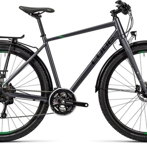 2016 Cube Travel EXC Silver, gray or bare metal, Black, and Green