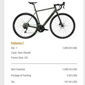 2024 Canyon bicycles Endurace 7 RAW Silver, gray or bare metal