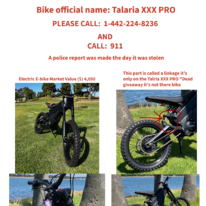 2025 Talaria XXX Pro Black