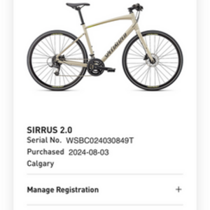 2022 Specialized Sirrus 2.0 Yellow or Gold