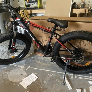 2025 Fat Tire Mountain Bike GoTyger Black, Red, and Orange