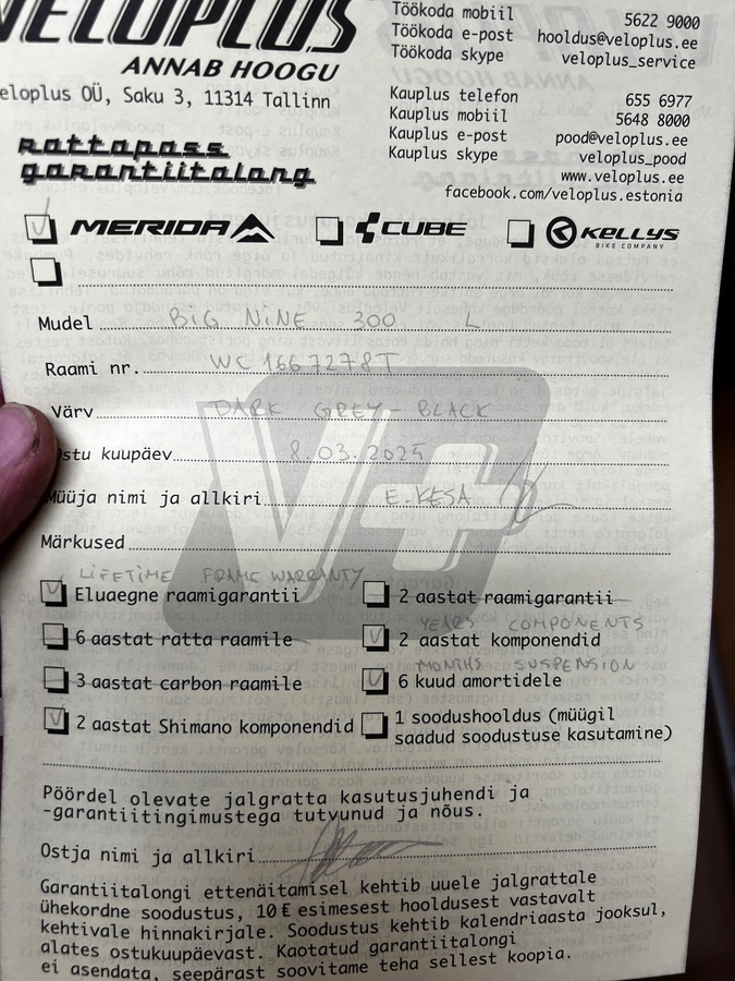 Stolen 2025 Merida Bikes Big Nine 300 L