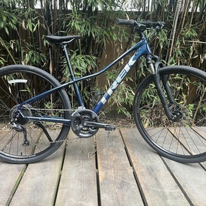 2022 Trek Dual Sport 2 Blue, Silver, gray or bare metal, and Black