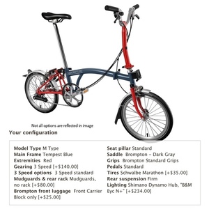 2017 Brompton Bicycle Blue and Red