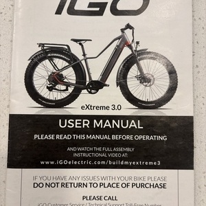 2020 iGo Electric Bikes EX large Black Fat tire bike from Cos... Black