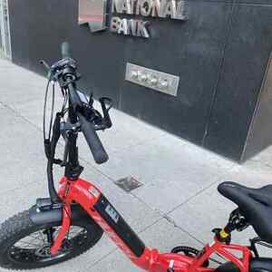 2025 Huffy 36v Folding e-Bike Red