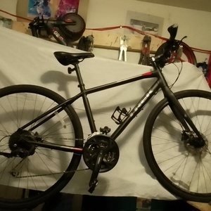 2025 Trek Black, Silver, gray or bare metal, and Red