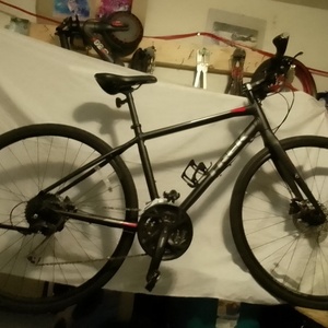 2025 Trek Black, Silver, gray or bare metal, and Red