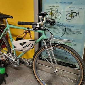 1989 Bianchi Grizzly Teal, Green, and Silver, gray or bare metal