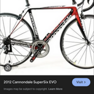 2011 Cannondale Super Six 5 105 Red, White, and Black
