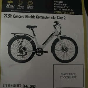 2025 Concord E bike concord Black and White